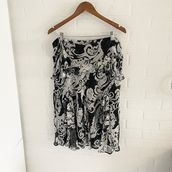 Lauren Ralph Lauren Y2K Skirt Hankerchief Chiffon Flowy Fairy Paisley print L - Picture 3 of 12